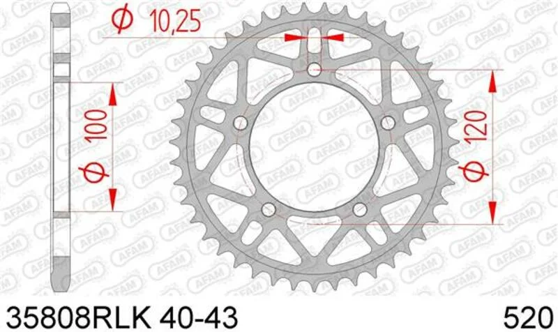 Corona AFAM acero ultraligera 35808 - Paso 520