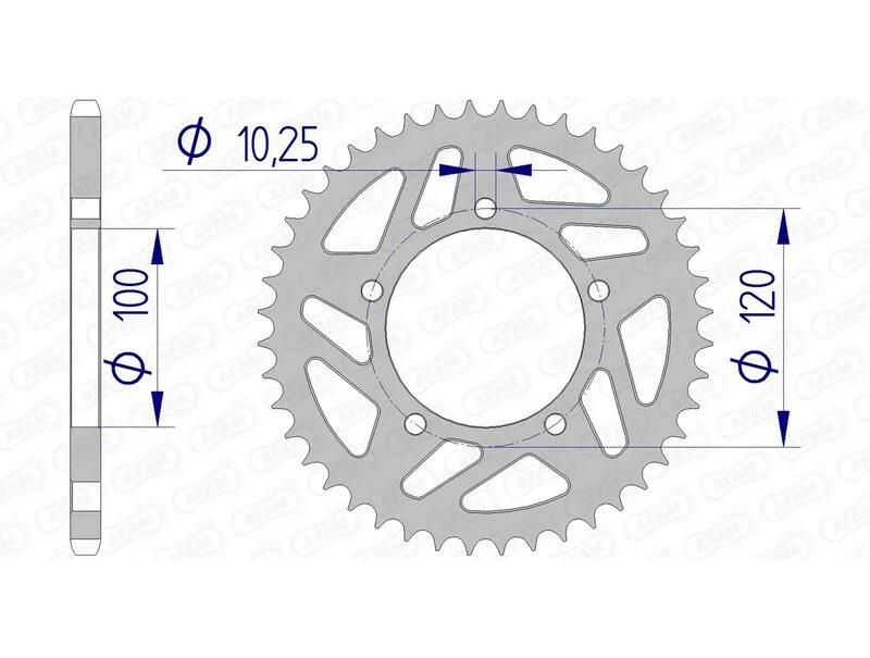 Corona AFAM aluminio 36801 - Paso 520