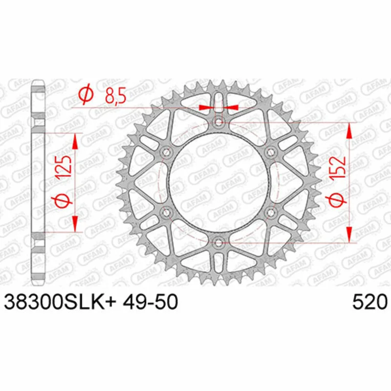 Corona AFAM acero ultraligera autolimpiable 38300 - Paso 520