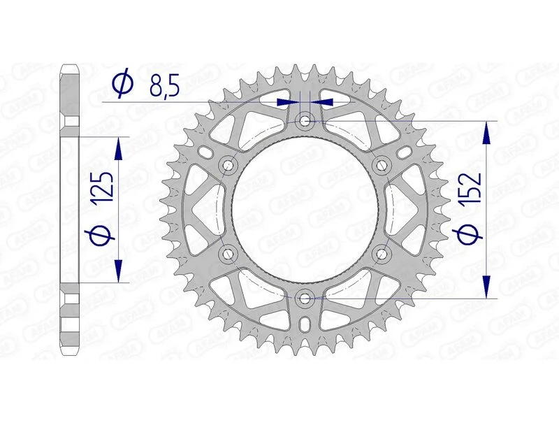 Corona AFAM aluminio ultraligera autolimpiable 39300 - Paso 520