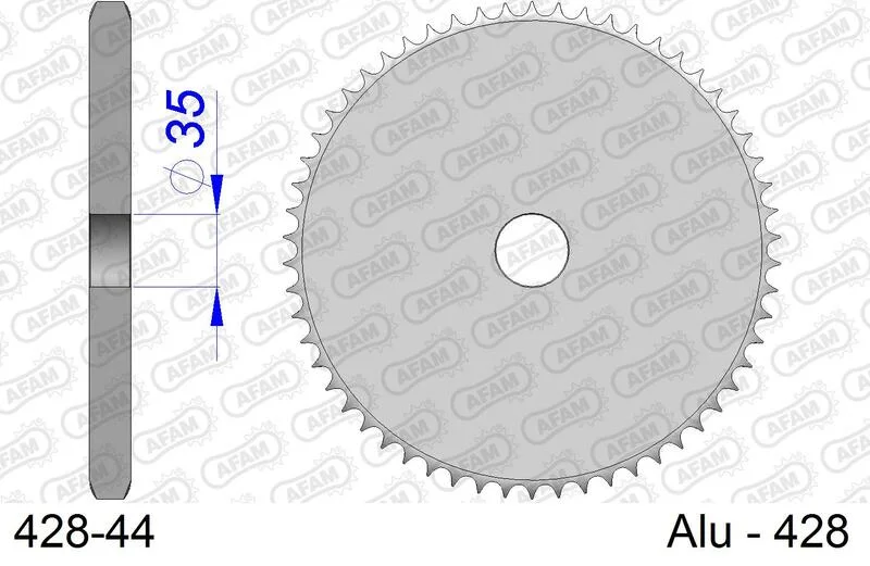 Corona AFAM aluminio 428 - Paso 428