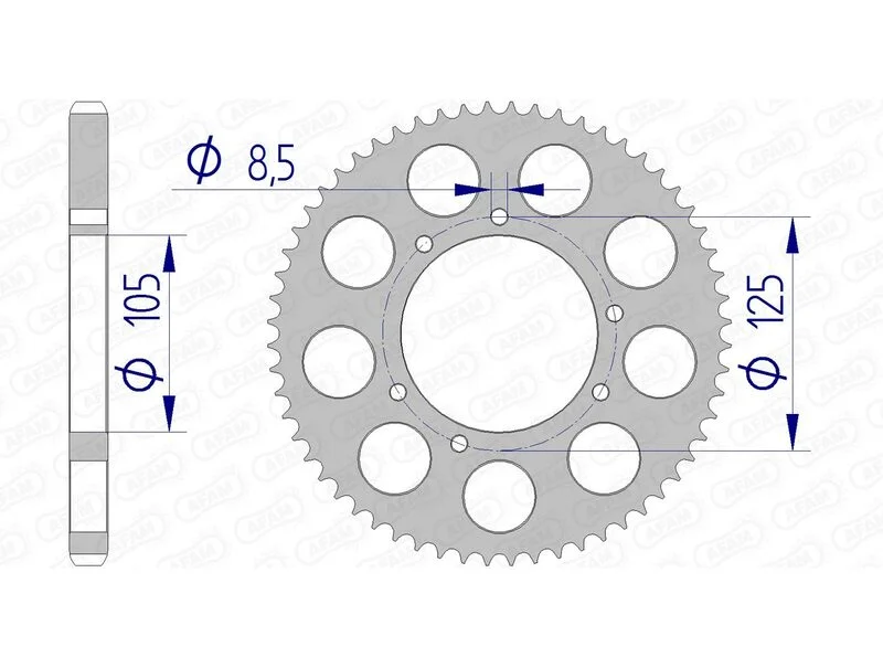 Corona AFAM aluminio 48200 - Paso 428