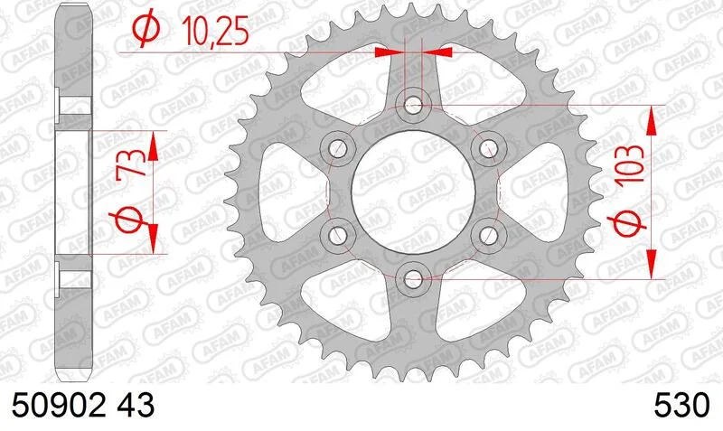 Corona AFAM acero estándar 50902 - Paso 530
