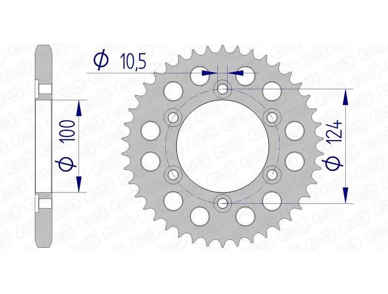 Corona AFAM aluminio 51609 - Paso 525