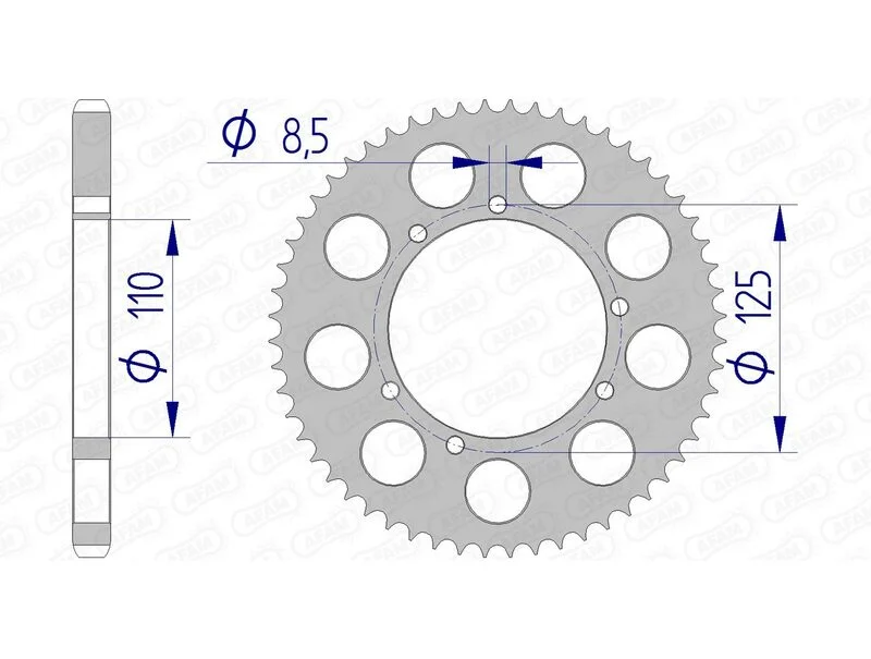 Corona AFAM aluminio 60104 - Paso 428