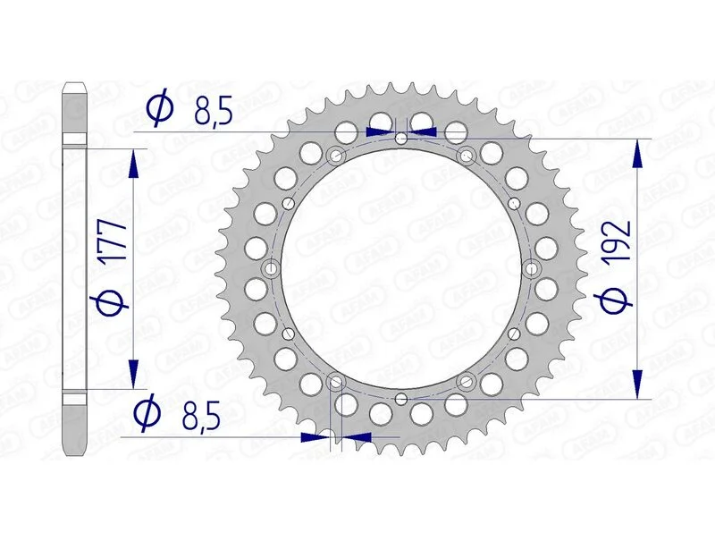 Corona AFAM aluminio 63300 - Paso 520