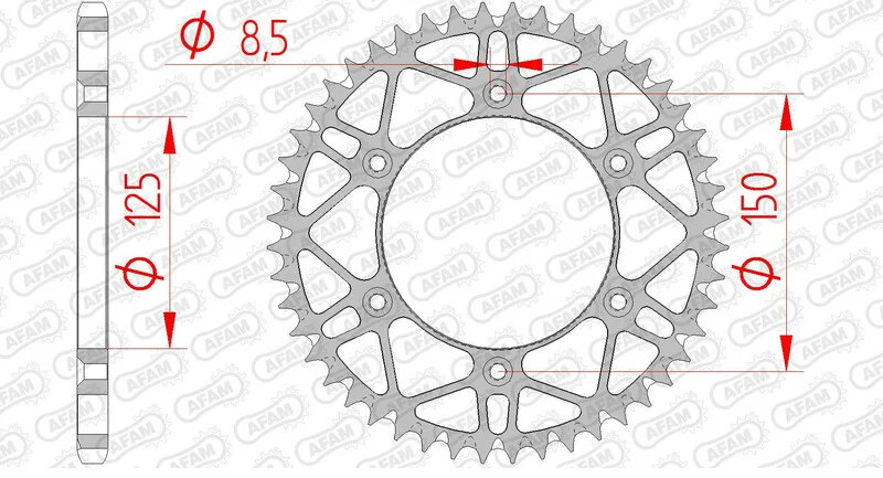 Corona AFAM acero autolimpiable 71304 - Paso 520