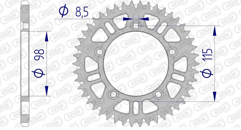 Corona AFAM aluminio ultraligera autolimpiable 72101 - Paso 420