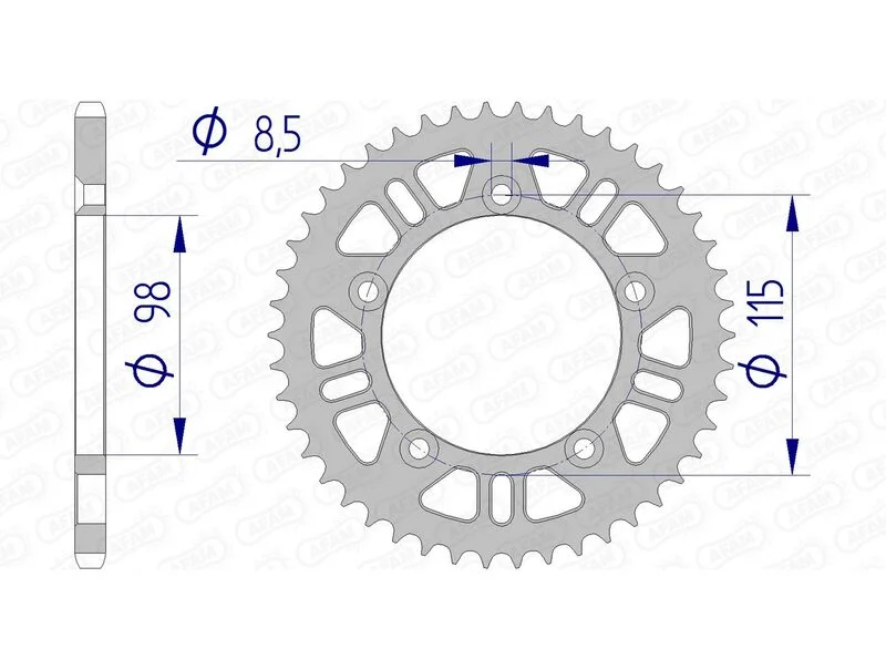 Corona AFAM aluminio 72101 - Paso 420
