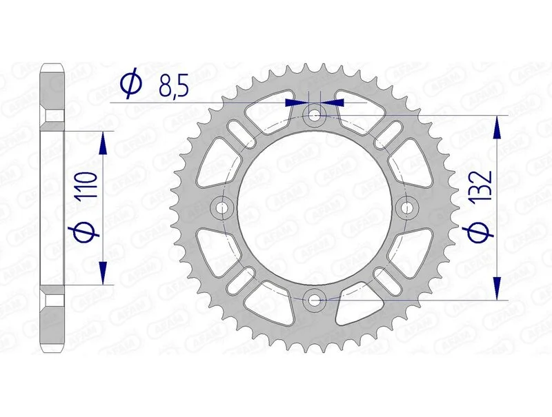 Corona AFAM aluminio 72102 - Paso 428