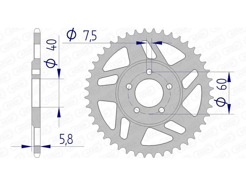 Corona AFAM aluminio 72103 - Paso 415