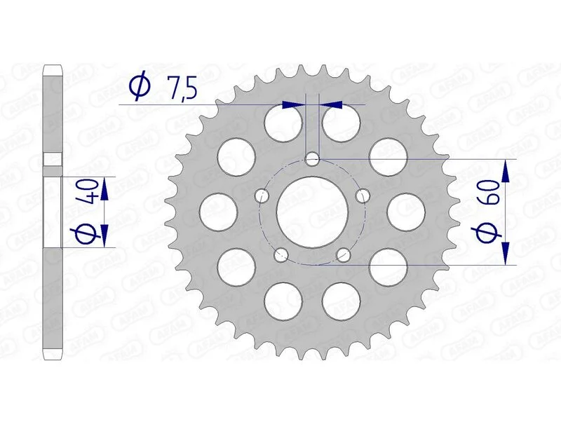 Corona AFAM aluminio 72105 - Paso 415