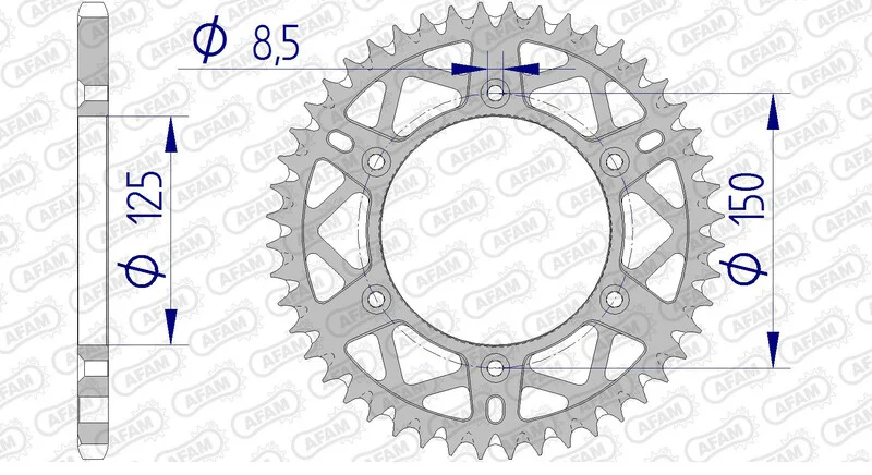 Corona AFAM aluminio ultraligera autolimpiable 72304 - Paso 520