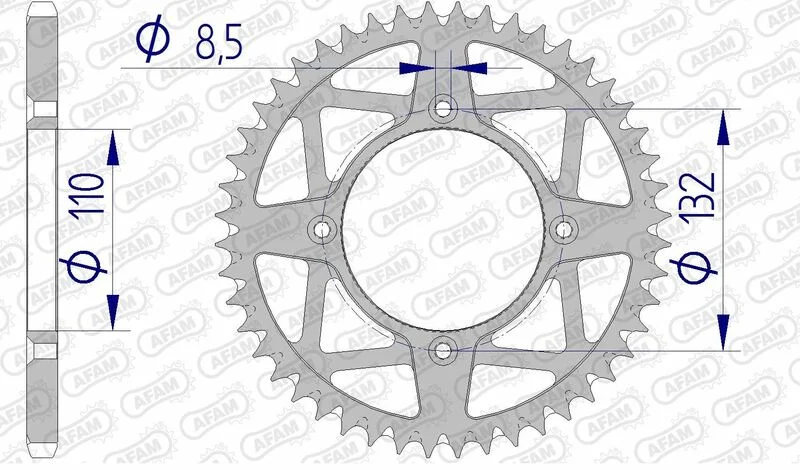 Corona AFAM aluminio ultraligera autolimpiable 72306 - Paso 520