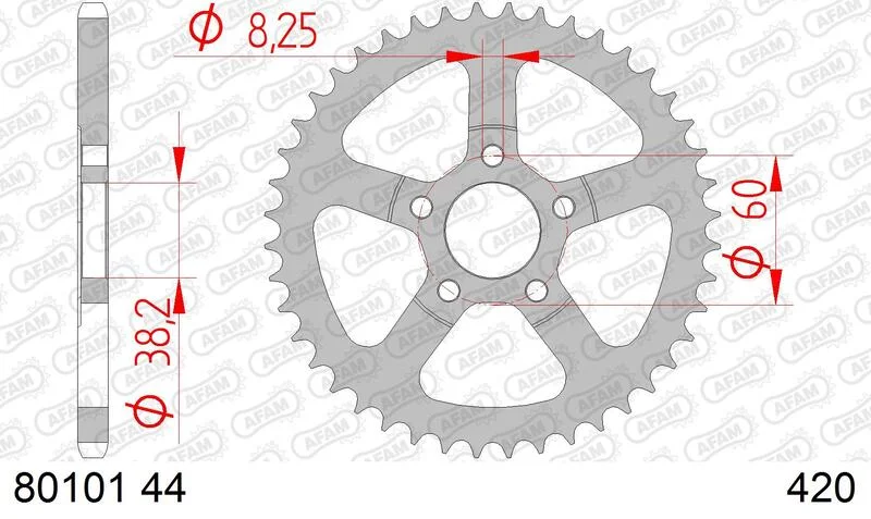 Corona AFAM acero estándar 80101 - Paso 420