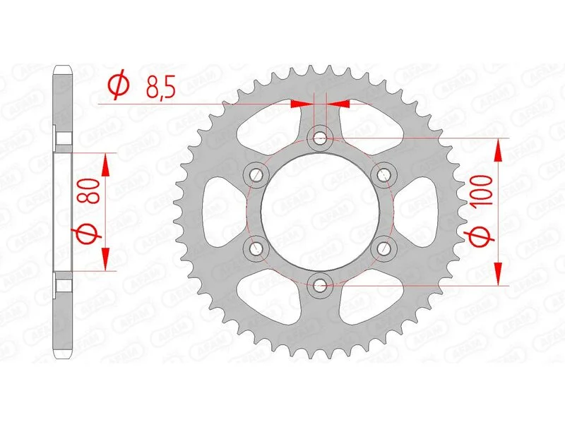 Corona AFAM acero estándar 80105 - Paso 420