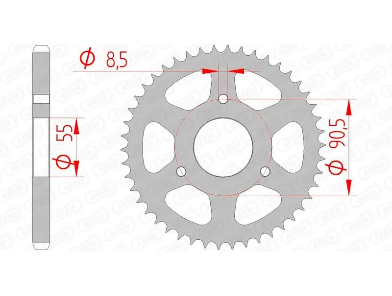 Corona AFAM acero estándar 80200 - Paso 428
