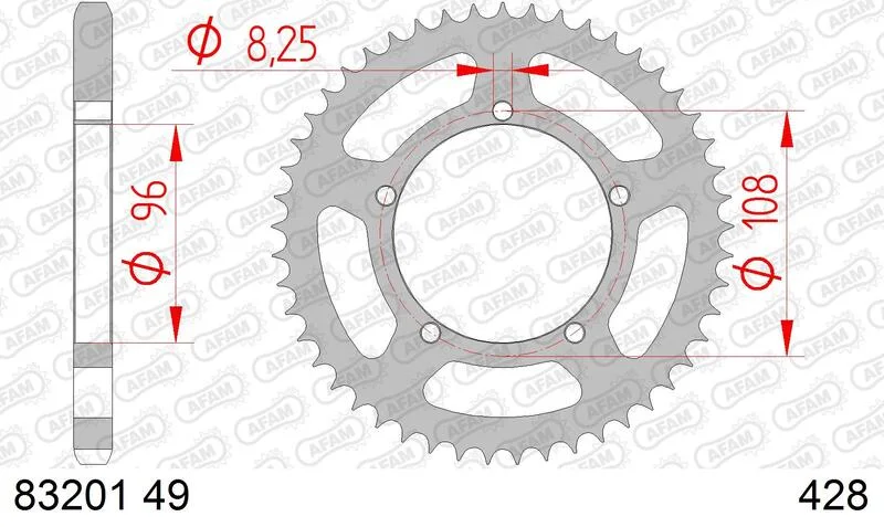 Corona AFAM acero estándar 83201 - Paso 428