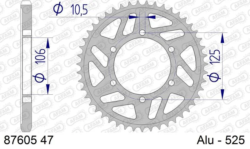 Corona AFAM aluminio 87605 - Paso 525