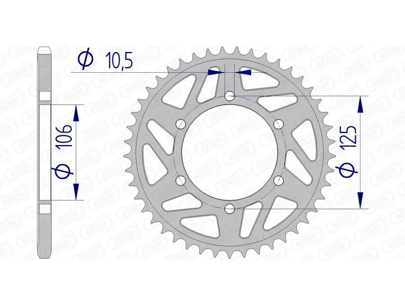 Corona AFAM aluminio 87606 - Paso 520