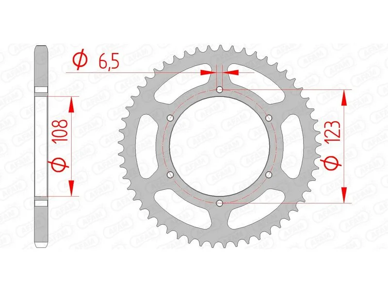 Corona AFAM acero estándar 92114 - Paso 420