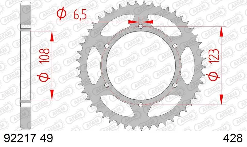 Corona AFAM acero estándar 92217 - Paso 428