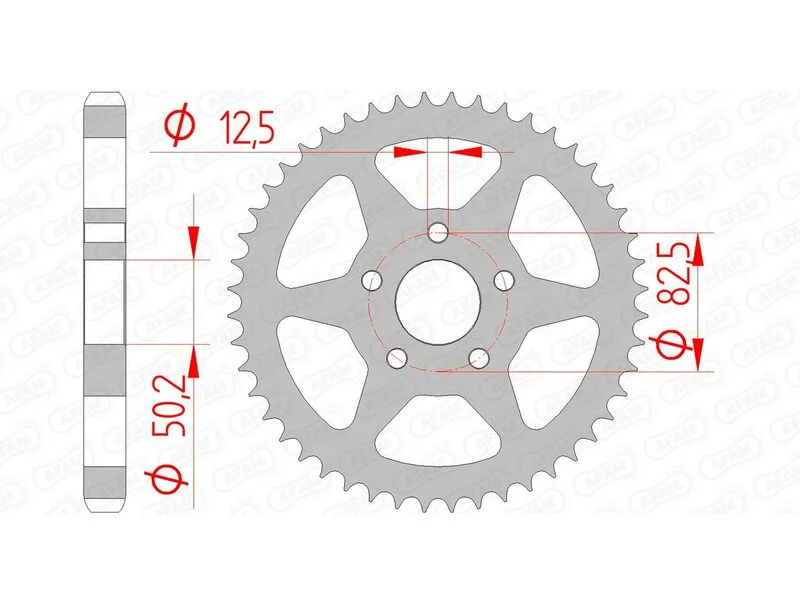 Corona AFAM acero estándar 92803 - Paso 530