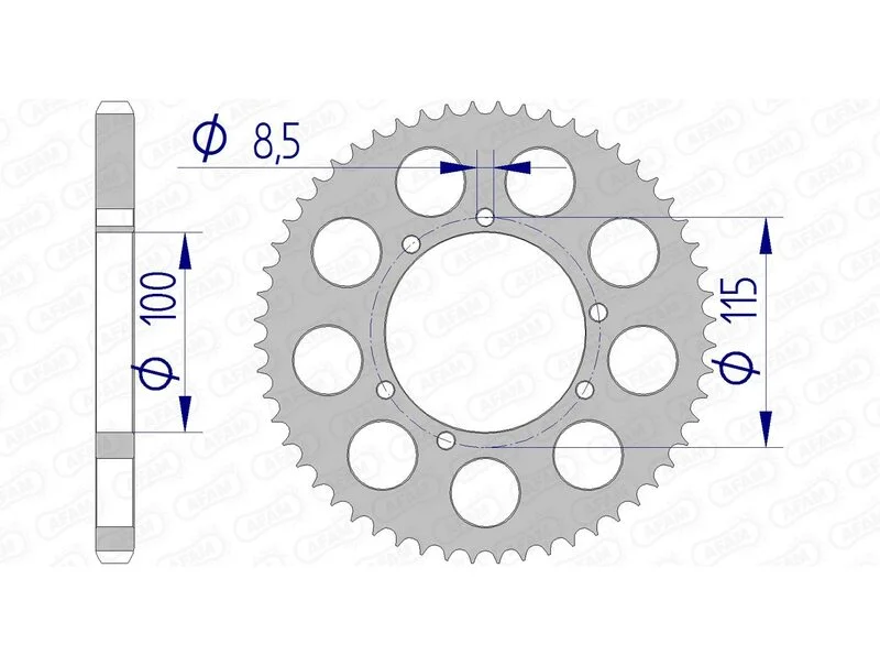 Corona AFAM aluminio 93117 - Paso 428