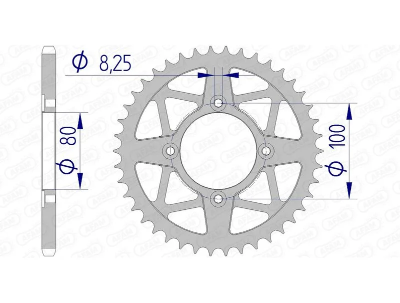 Corona AFAM aluminio 93320 - Paso 520