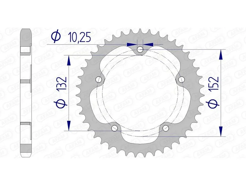Corona AFAM aluminio 93836 - Paso 525