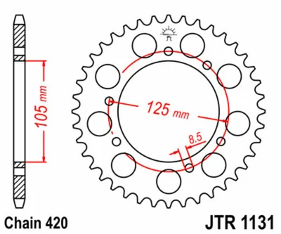 JTSPR RR SPROC 420 STEEL ST 1131, 48