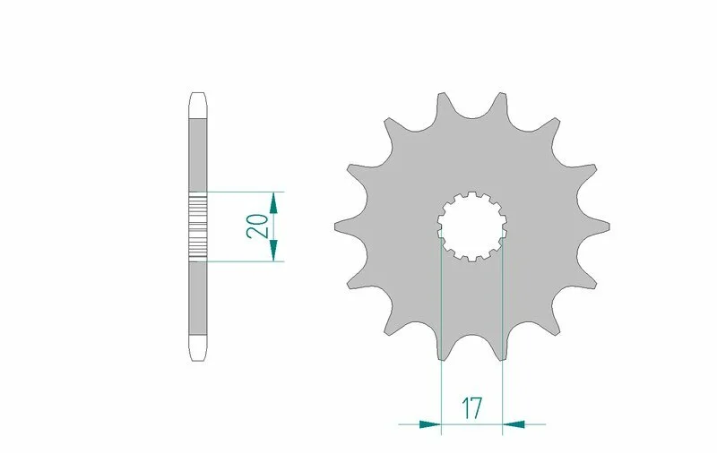 Piñón AFAM acero autolimpiable 21203 - Paso 520