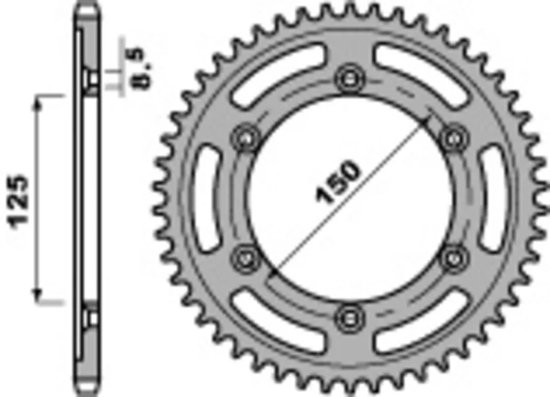 Corona PBR acero C45 estándar 4507 - 520