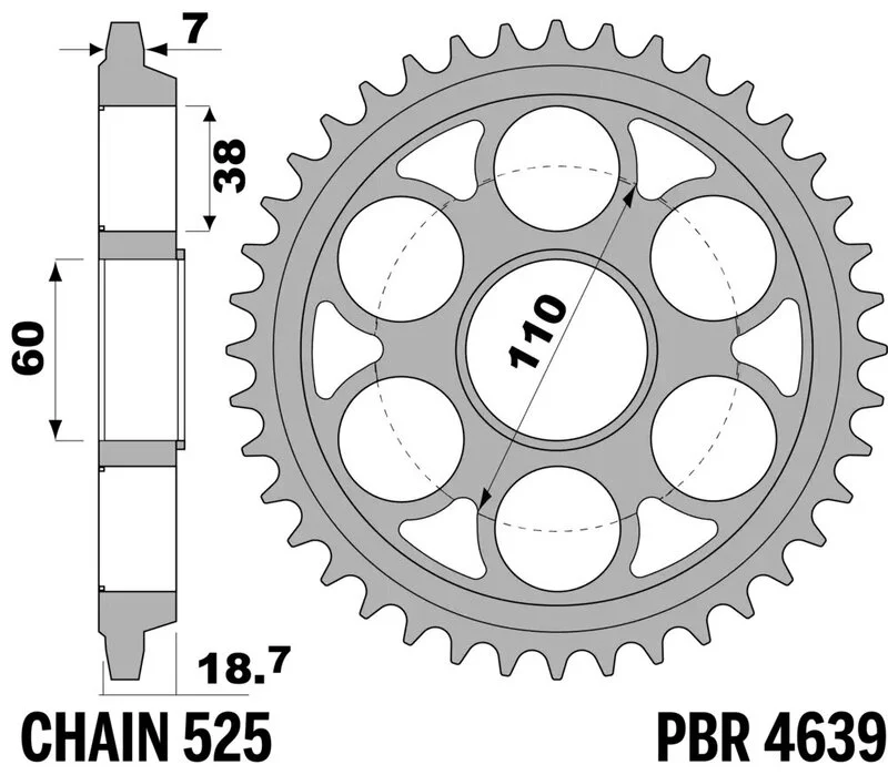Corona PBR acero estándar - 525