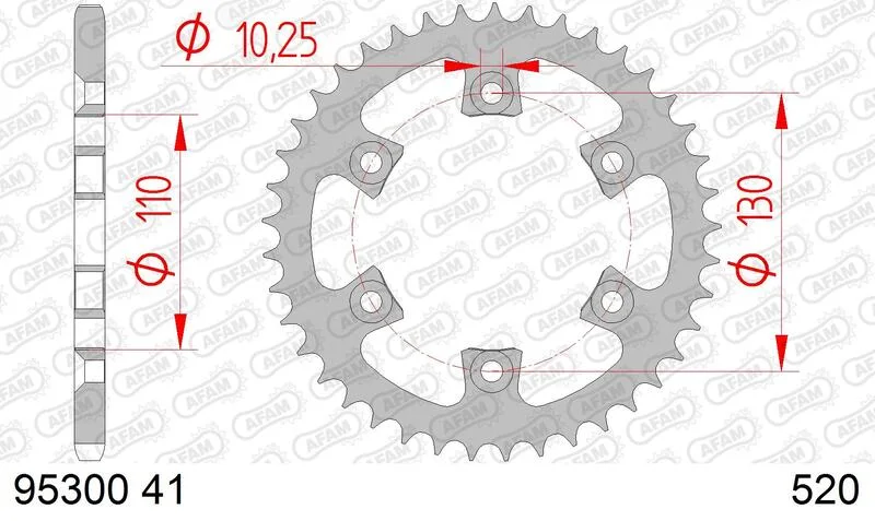 Corona AFAM acero estándar 95300 - Paso 520
