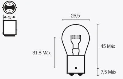 TECNI BULB S25 12V/21/5W X10
