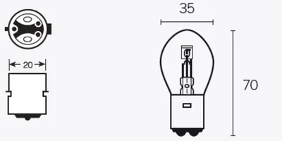 TECNI BULB B35 12V/35/35W X10
