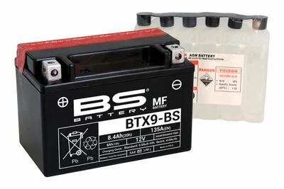 BSBAT BATTERY BTX9-BS MF W/ ACID