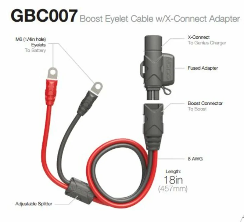 Cable alargador NOCO Eyelet / X-Connect 50cm