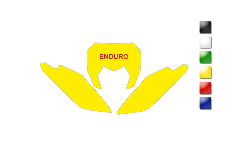 BLACKBIRD Plate Stickers Yellow Sherco
