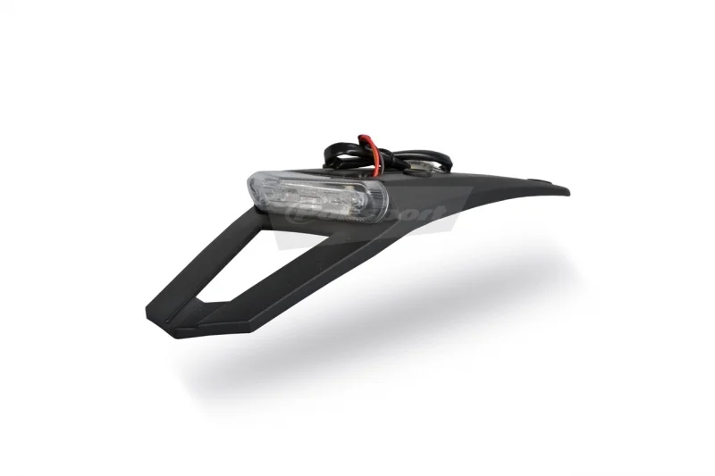 Portamatrículas Polisport negro con luz LED