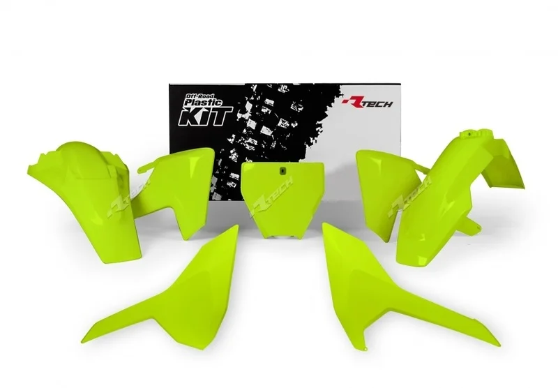 Kit de plástica RACETECH (5 piezas) - Amarillo flúor