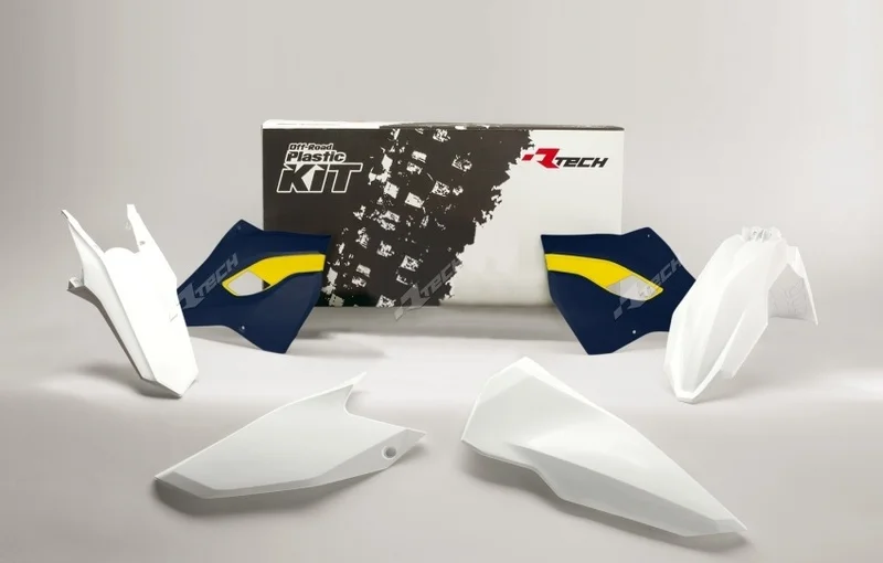 Kit plastica RACETECH OEM Color (2016) blanco/azul/amarillo Husqvarna
