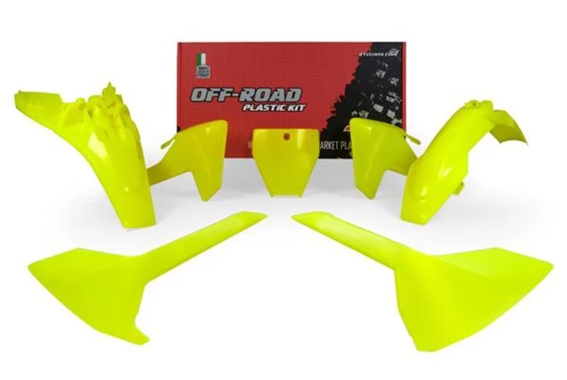 Kit de plástica RACETECH (5 piezas) - Amarillo flúor