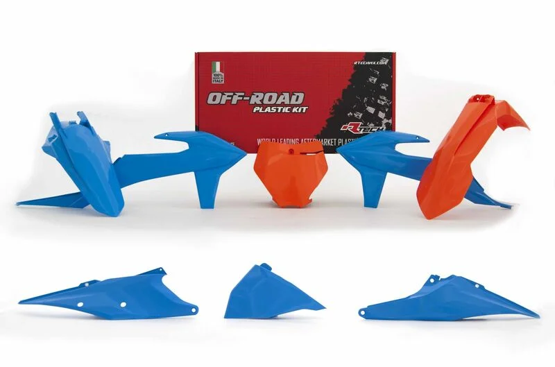 Kit de plástica RACETECH (6 piezas) - Azul / Naranja