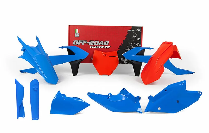 Kit de plástica RACETECH (7 piezas) - Azul / Naranja