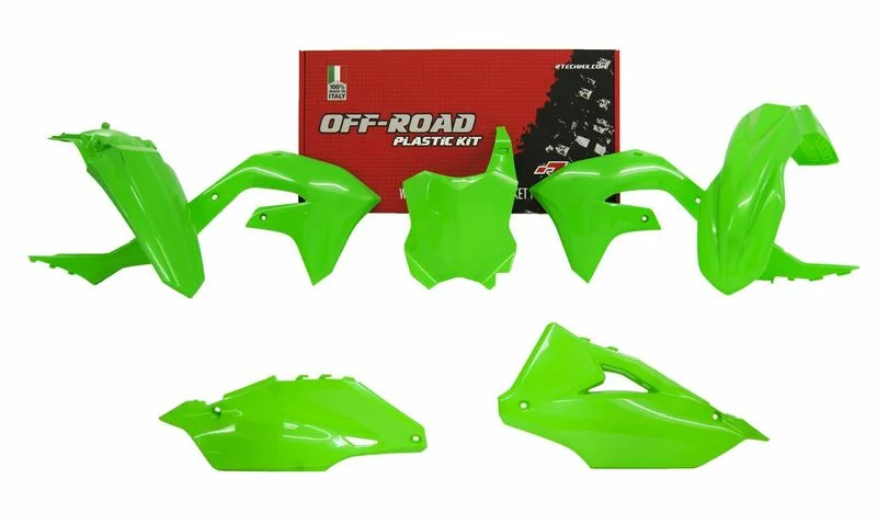 Kit de plástica RACETECH (5 piezas) - Verde flúor