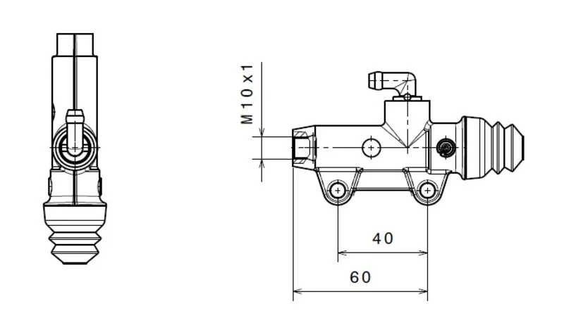 Bomba de freno BREMBO trasero gris Ø13mm