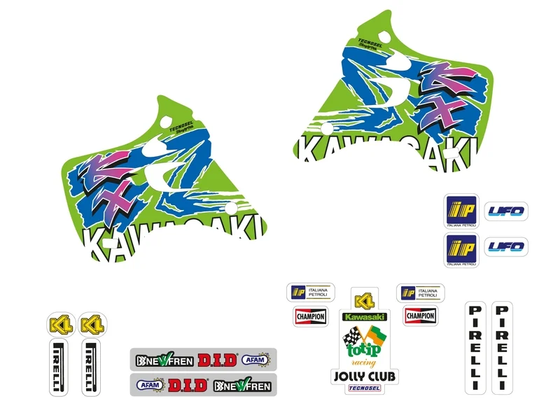 Kit adhesivos completo TECNOSEL Team Kawasaki 1993