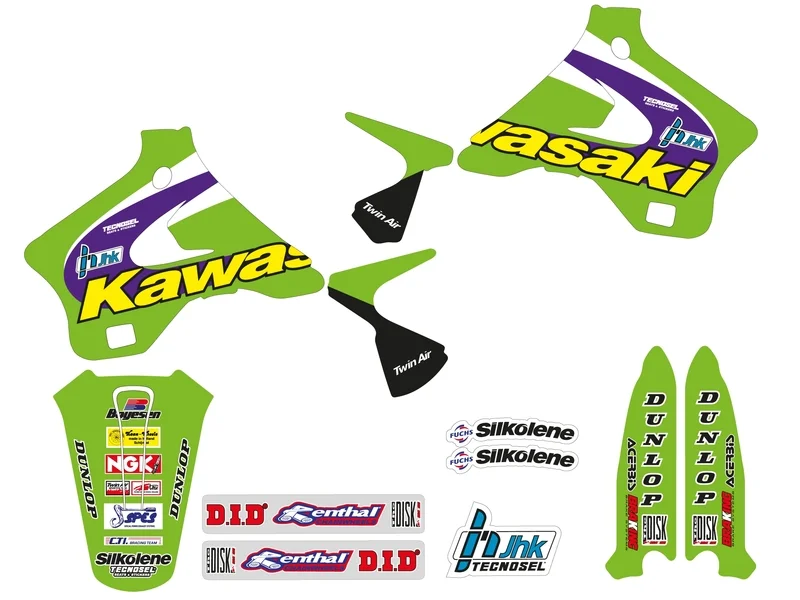 Kit adhesivos completo TECNOSEL Team Kawasaki 1998